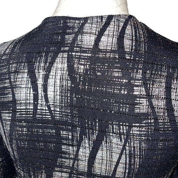 Votique La Womens Jumpsuit and Duster Set Size S Black Metallic Abstract Print - Picture 4 of 14